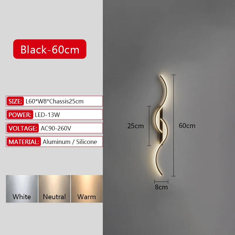 Modern Dimmable LED Bar Wall Lamp