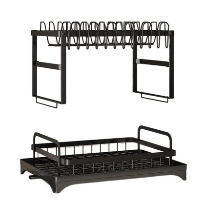 Kitchen Dish Drying Rack & Drainer with Cup Holder