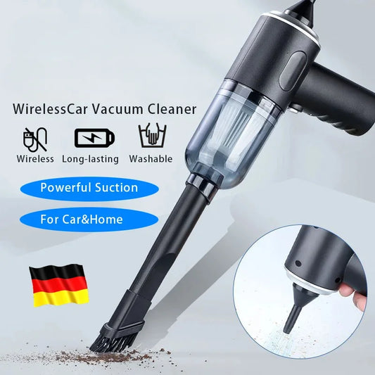 9000Pa Wireless Car Vacuum Cleaner – Wet & Dry, USB Rechargeable