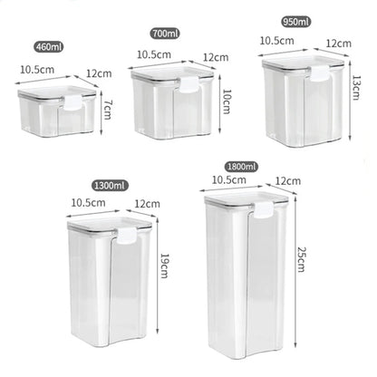 Sealed Kitchen Storage Jars & Grain Organizer Set