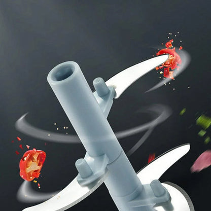 Manual Meat Mincer & Garlic Chopper with Rotating Crusher