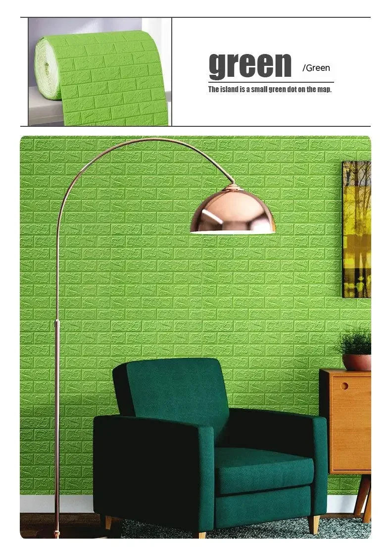 Self-Adhesive 3D Brick Wallpaper Panels