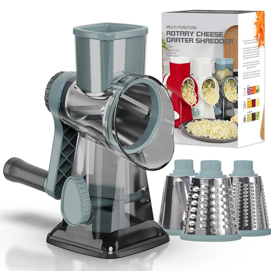 3-in-1 Rotary Grater Slicer & Shredder Set