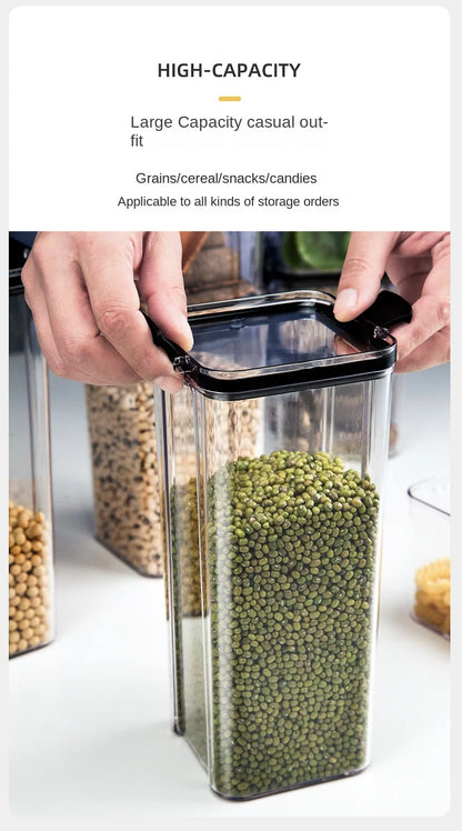 Sealed Kitchen Storage Jars & Grain Organizer Set
