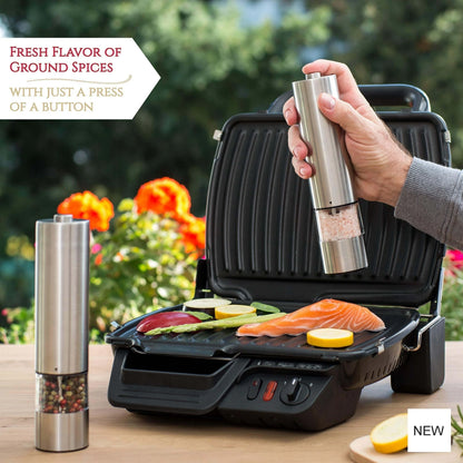 Electric Salt & Pepper Grinder Set with Light