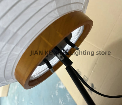 Japanese Wabi Sabi Rice Paper Standing Lamp
