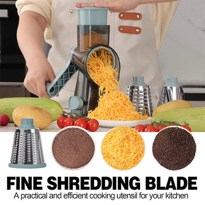 3-in-1 Rotary Grater Slicer & Shredder Set