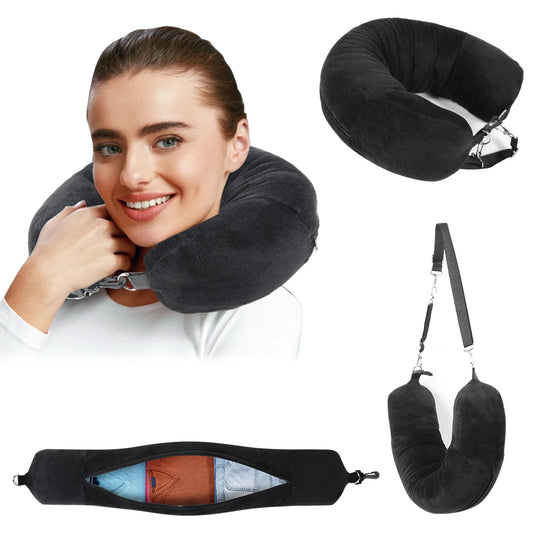 Innovative Fillable U-Shape Travel Neck Pillow