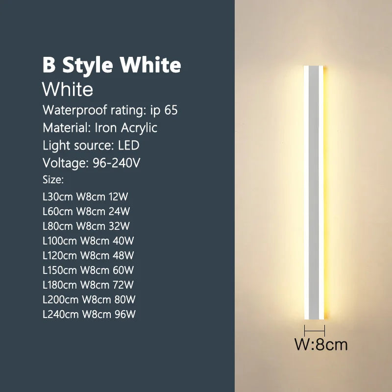 LED strip background wall lamp