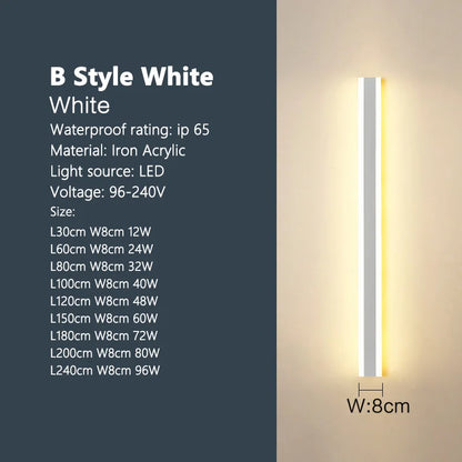 LED strip background wall lamp