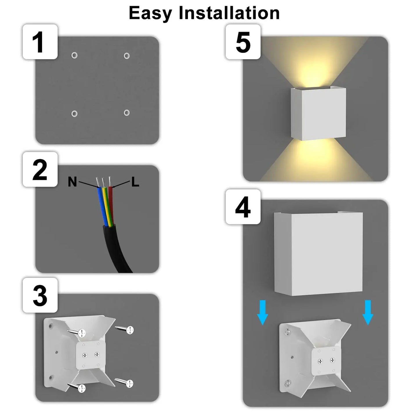 Modern Waterproof LED Wall Sconce Light