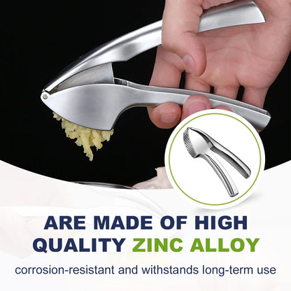 Easy Clean Stainless Steel Garlic Press Crusher