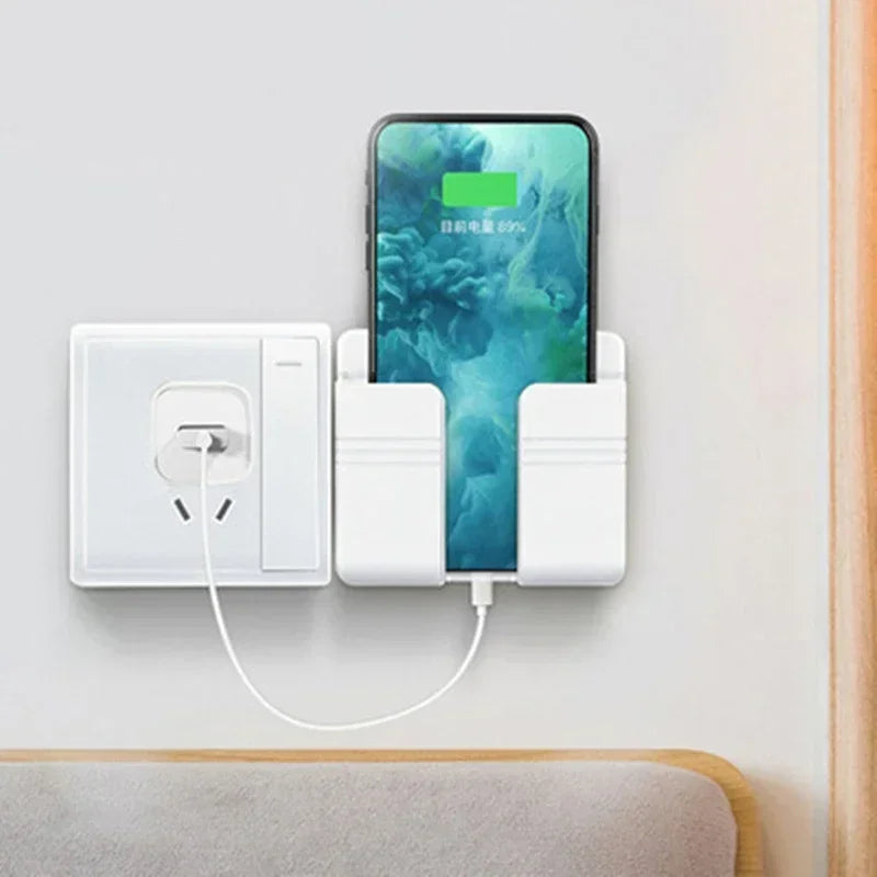 Punch-Free Wall Mount Phone Holder & Charging Stand
