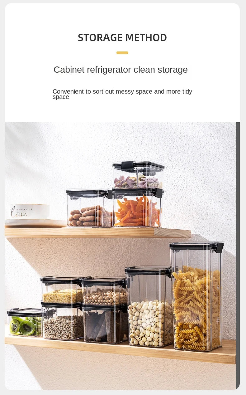 Sealed Kitchen Storage Jars & Grain Organizer Set