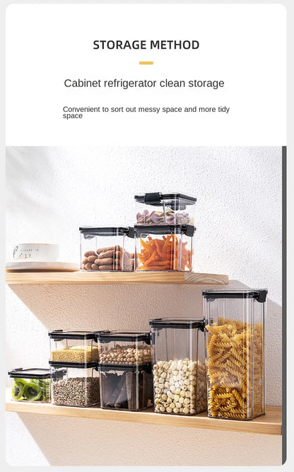 Sealed Kitchen Storage Jars & Grain Organizer Set