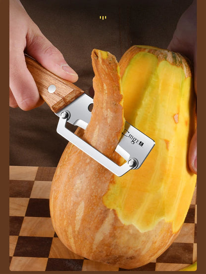 Wooden Handle Stainless Steel Peeler & Slicer