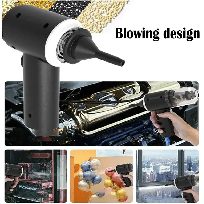 9000Pa Wireless Car Vacuum Cleaner – Wet & Dry, USB Rechargeable