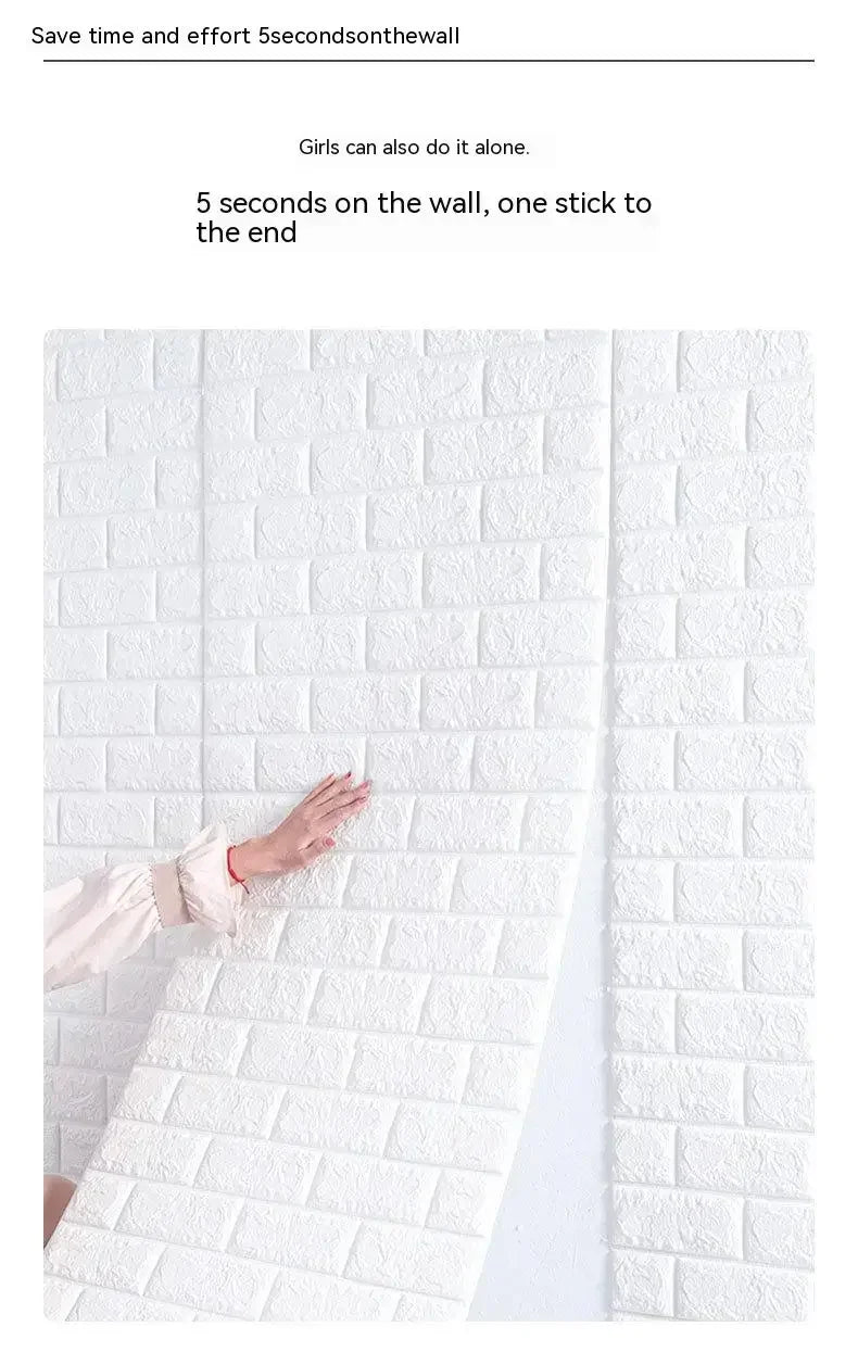 Self-Adhesive 3D Brick Wallpaper Panels