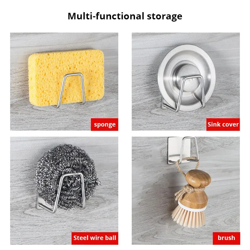 Stainless Steel Sink Organizer & Sponge Drain Rack