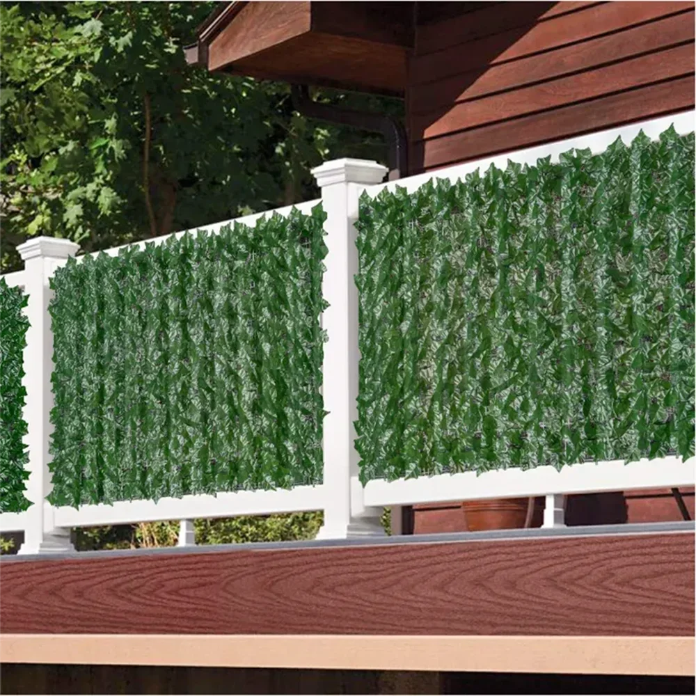 Artificial Ivy Hedge Green Leaf Fence Panels