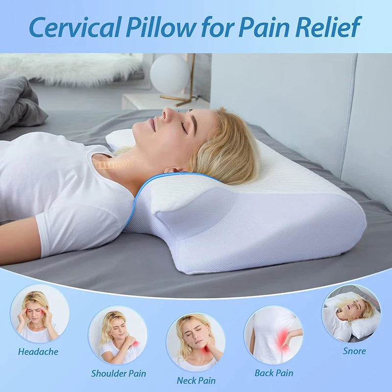 Memory Foam Cervical Support Pillow for Neck Pain