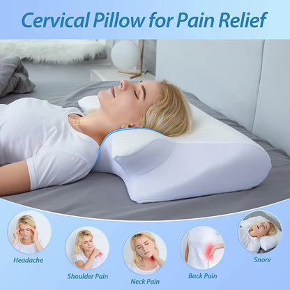 Memory Foam Cervical Support Pillow for Neck Pain