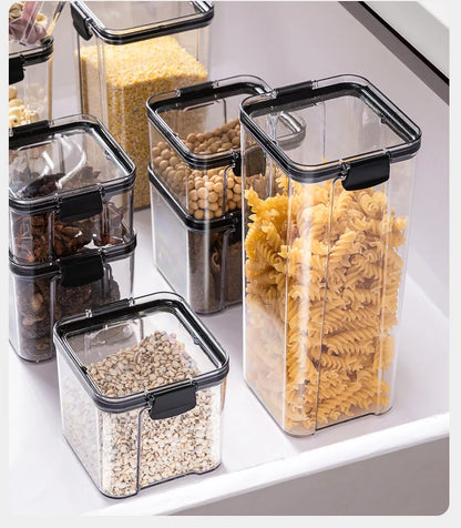 Sealed Kitchen Storage Jars & Grain Organizer Set