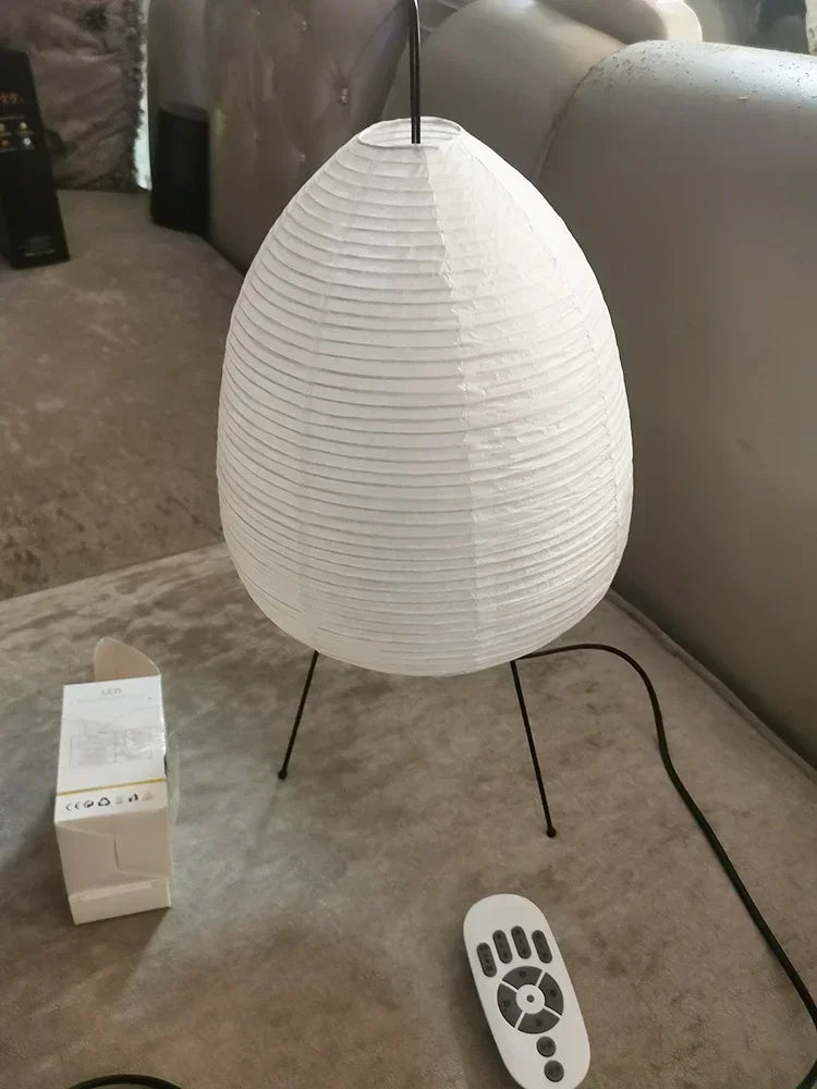 Japanese Wabi Sabi Rice Paper Standing Lamp