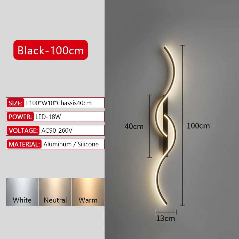 Modern Dimmable LED Bar Wall Lamp