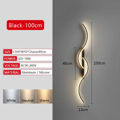 Modern Dimmable LED Bar Wall Lamp