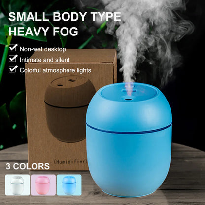Silent USB Aroma Humidifier with Color LED Light