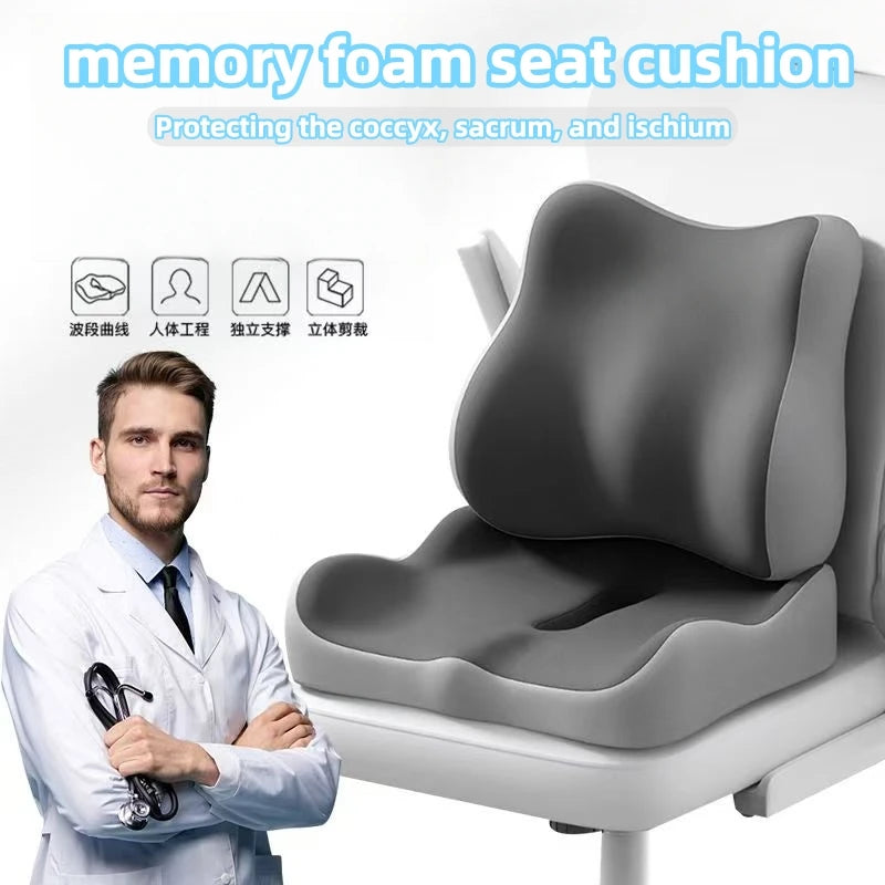 Memory Foam Seat Cushion for Tailbone & Sciatica Pain Relief
