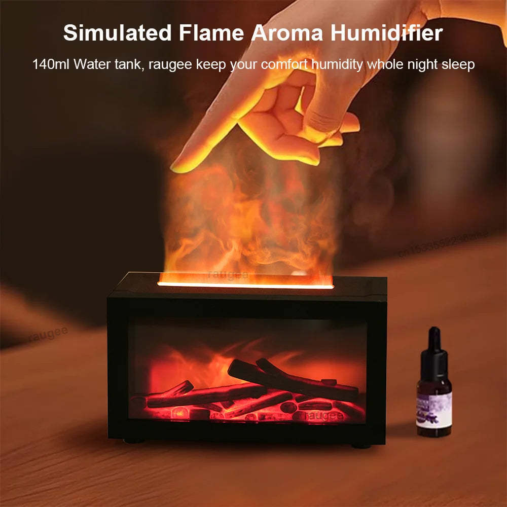 Fireplace Flame Humidifier & Aromatherapy Diffuser